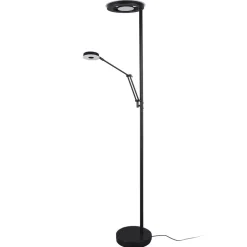 LED uplighter Barrie met leeslampje zwart mat