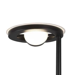 LED uplighter Barrie met leeslampje zwart mat