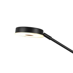 LED uplighter Barrie met leeslampje zwart mat