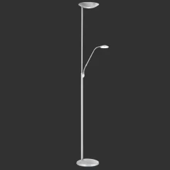 LED uplighter Cobra met leeslamp nikkel