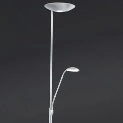 LED uplighter Cobra met leeslamp nikkel