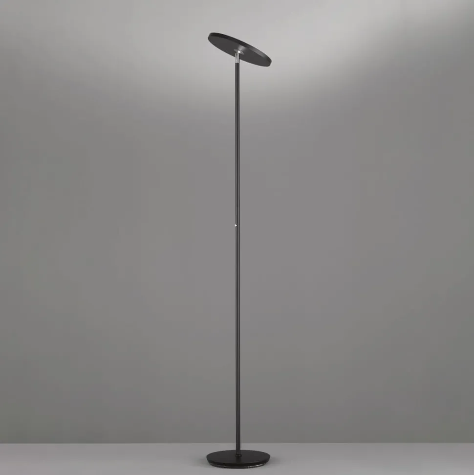 LED vloerlamp Bever, zwart, metaal, CCT, dimbaar, 180 cm