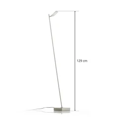 LED vloerlamp Block, 1-lamp, staalkleurig