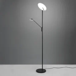 LED vloerlamp Brantford leeslamp zwart mat