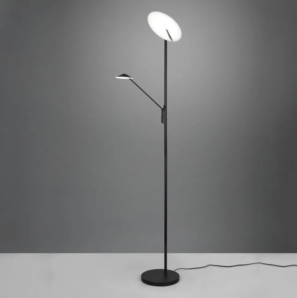 LED vloerlamp Brantford leeslamp zwart mat