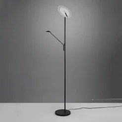 LED vloerlamp Brantford leeslamp zwart mat