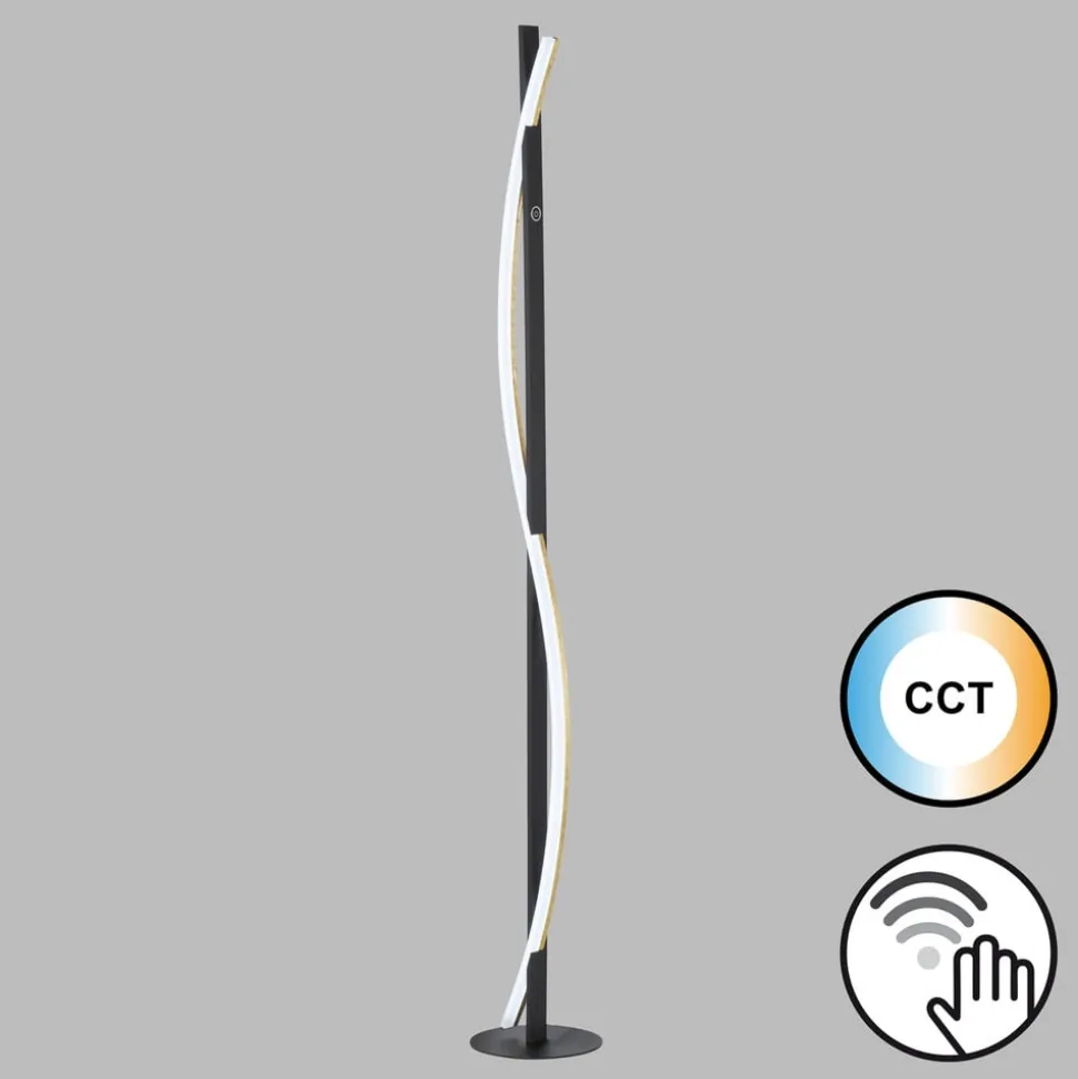 LED vloerlamp Bridge gebarensensor dim CCT zwart