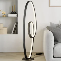 LED vloerlamp Bronwyn, 122cm, antraciet, aluminium