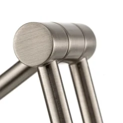 LED vloerlamp Carl, nikkelkleurig, verstelbaar, dimbaar