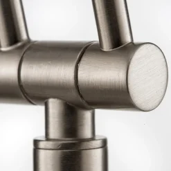 LED vloerlamp Carl, nikkelkleurig, verstelbaar, dimbaar