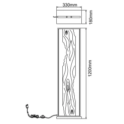 LED vloerlamp Chaumont van hout