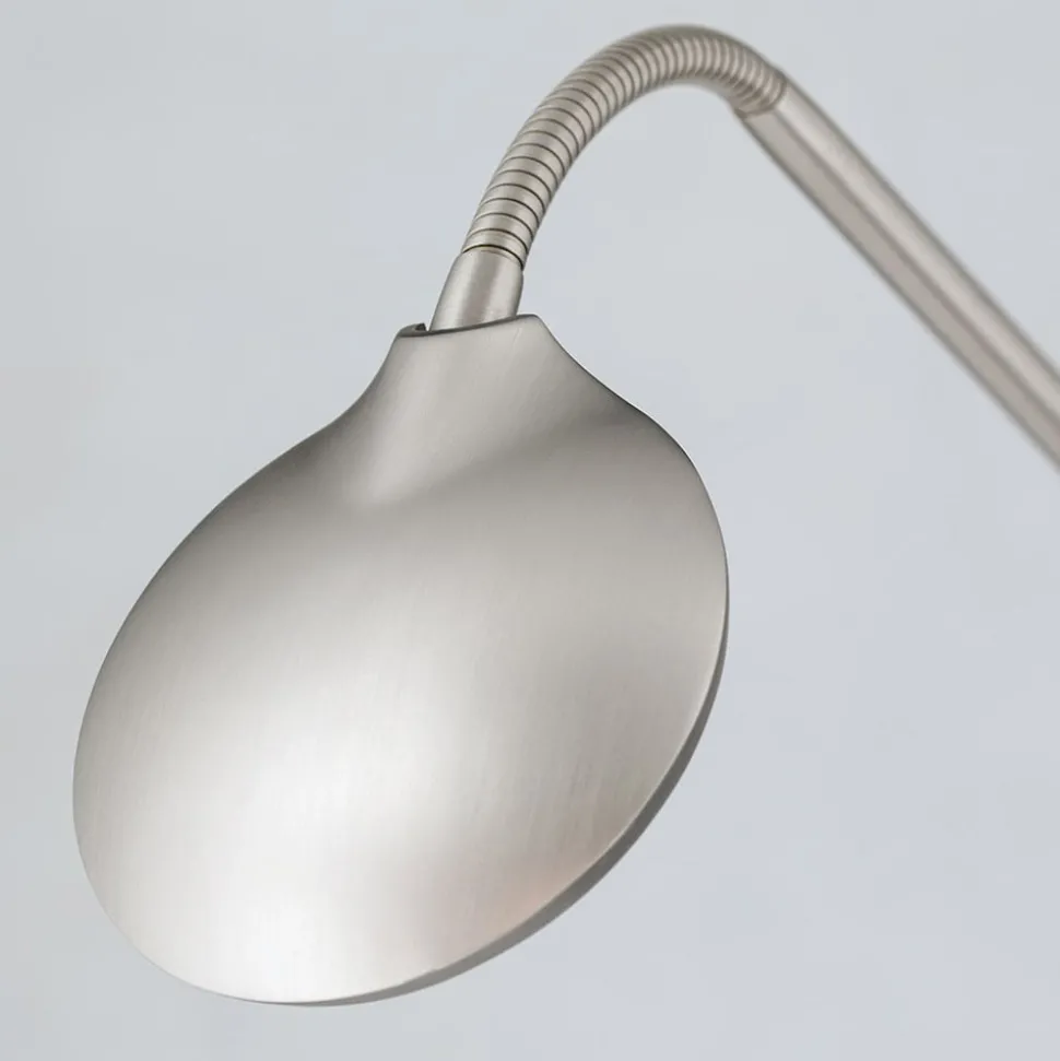 LED vloerlamp Cobra, 2-lamps, nikkel-mat