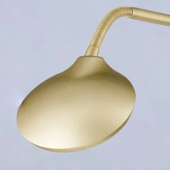 LED vloerlamp Cobra, 2-lamps, messing-mat