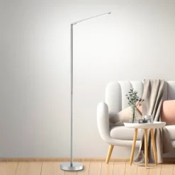 LED vloerlamp Dawda met dimmer, staal