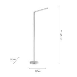 LED vloerlamp Dawda met dimmer, staal