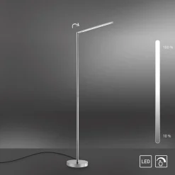 LED vloerlamp Dawda met dimmer, staal