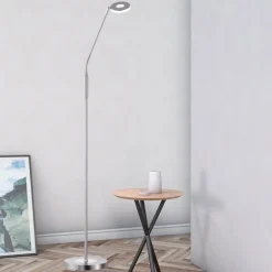 LED vloerlamp Dent, CCT, 1-lamp, nikkel
