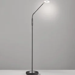 LED vloerlamp Dent, dimbaar, CCT, 1-lamp zwart