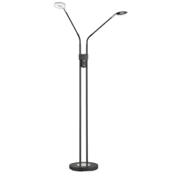 LED vloerlamp Dent, dimbaar, CCT, 2 x 6W zwart