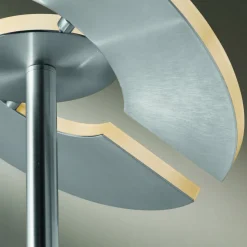 LED vloerlamp Dent, mat nikkel/chroom, 180 cm, CCT, 1-lamp.