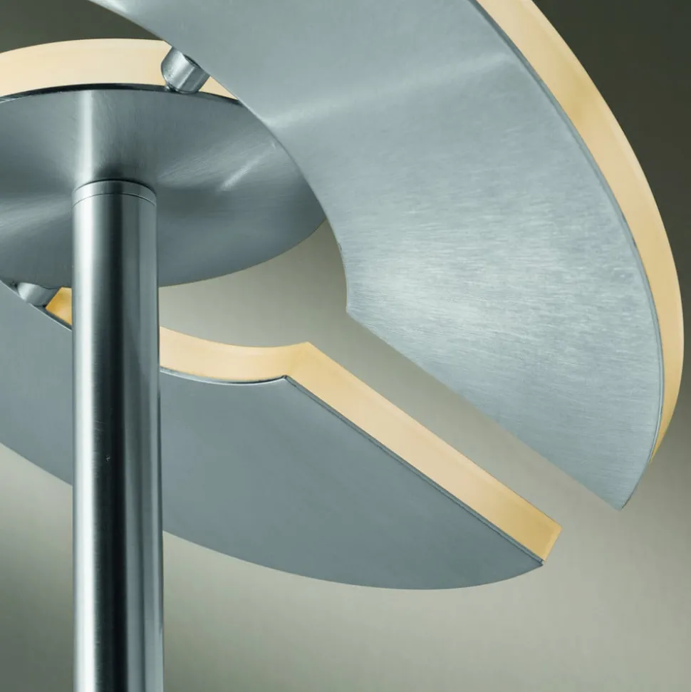 LED vloerlamp Dent, mat nikkel/chroom, 180 cm, CCT, 1-lamp.