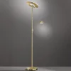 LED vloerlamp Dent, messingkleurig, 180 cm, CCT, 2-lamps