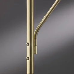 LED vloerlamp Dent, messingkleurig, 180 cm, CCT, 2-lamps