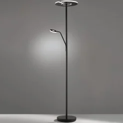 LED vloerlamp Dent, zwart, 180 cm, CCT, 2-lamps