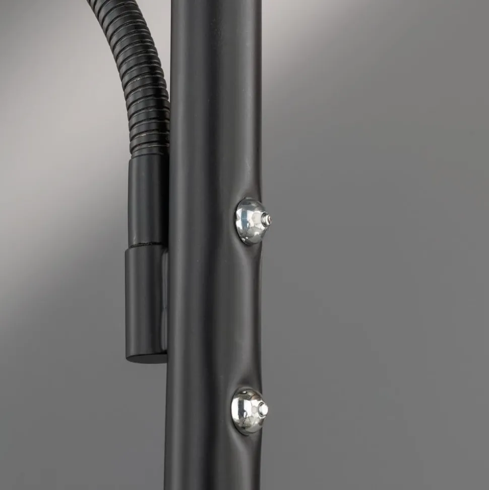 LED vloerlamp Dent, zwart, 180 cm, CCT, 2-lamps