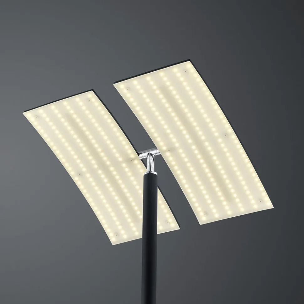 LED vloerlamp Dual CCT, dimbaar, zwart