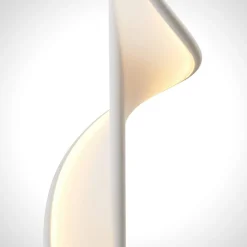 LED vloerlamp Edano, 154 cm, wit, textiel, dimbaar