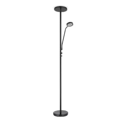 LED vloerlamp Ernst met flexibele arm, zwart