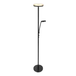 LED vloerlamp Ernst met flexibele arm, zwart