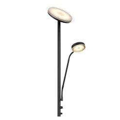 LED vloerlamp Ernst met flexibele arm, zwart