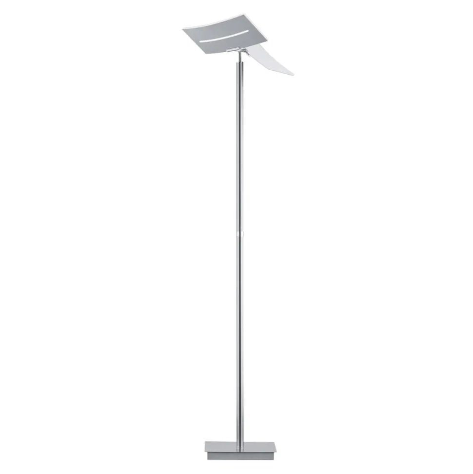 LED vloerlamp Evolo CCT, mat nikkel/chroom