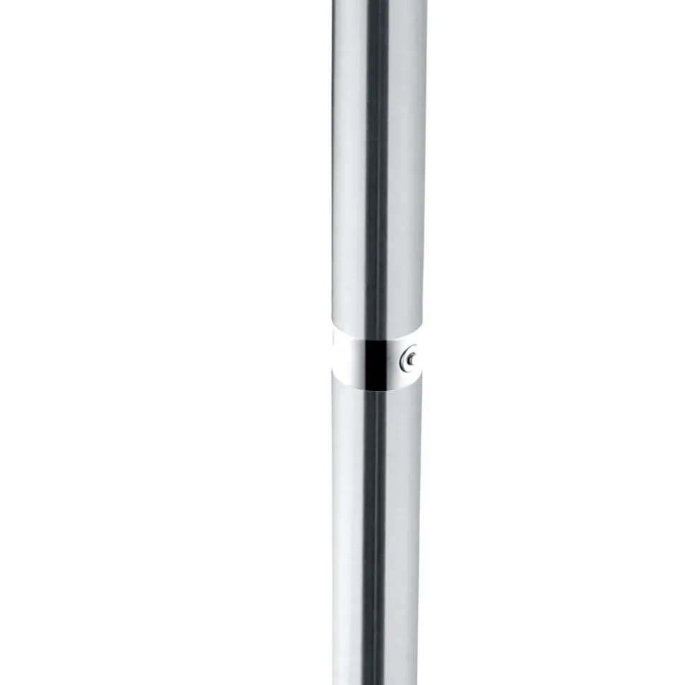 LED vloerlamp Evolo CCT, mat nikkel/chroom