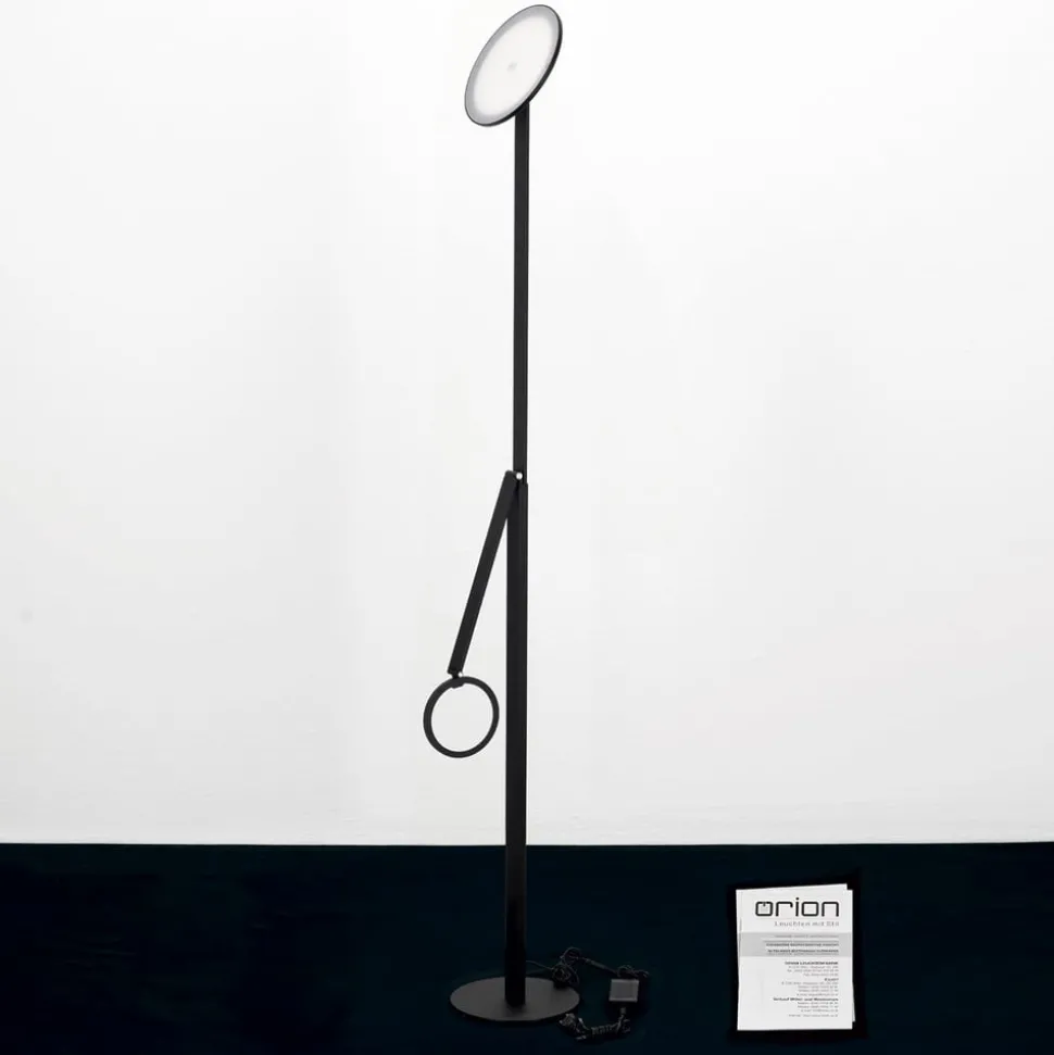 LED vloerlamp Fati, hoogte 181 cm, aluminium, leeslampje, dimmer, CCT