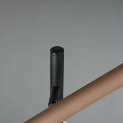 LED vloerlamp Fiato, 3-lamps, mat zwart, metaal, dimmer