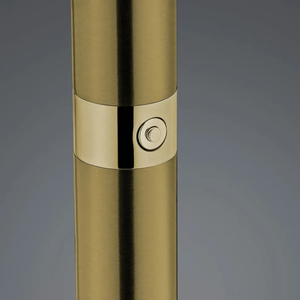 LED vloerlamp Findus, 1-lamp, oudmessing