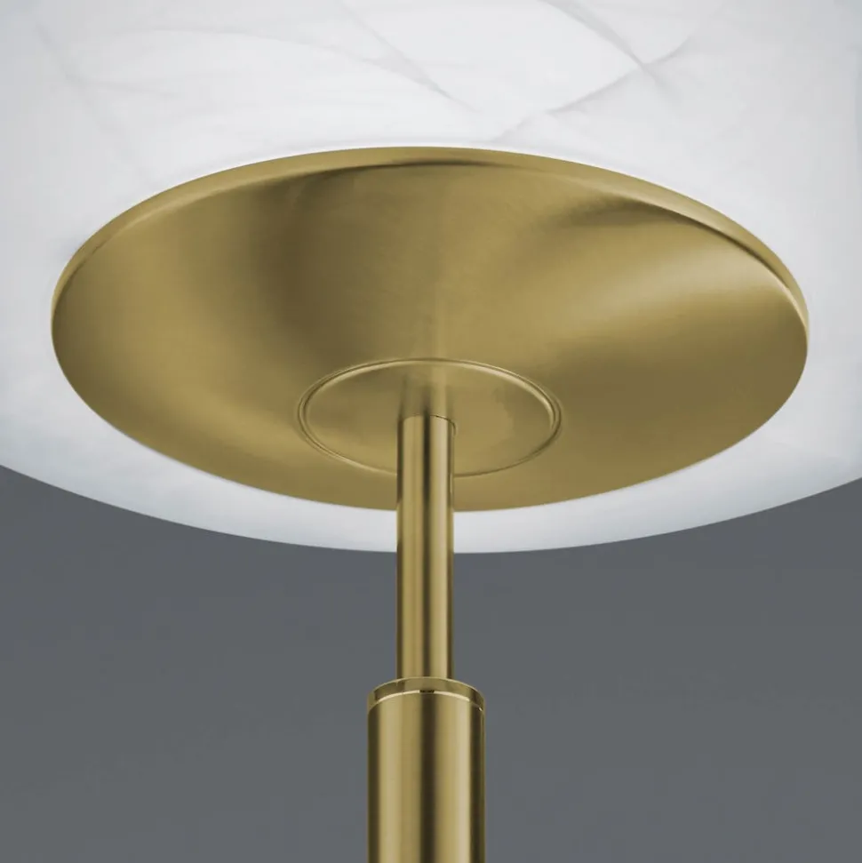 LED vloerlamp Findus, 1-lamp, oudmessing