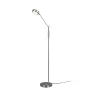 LED vloerlamp Franklin, sensordimmer, nikkel mat