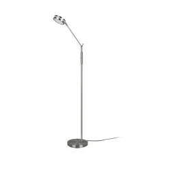 LED vloerlamp Franklin, sensordimmer, nikkel mat