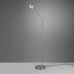 LED vloerlamp Franklin, sensordimmer, nikkel mat