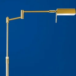 LED vloerlamp Graz, messing