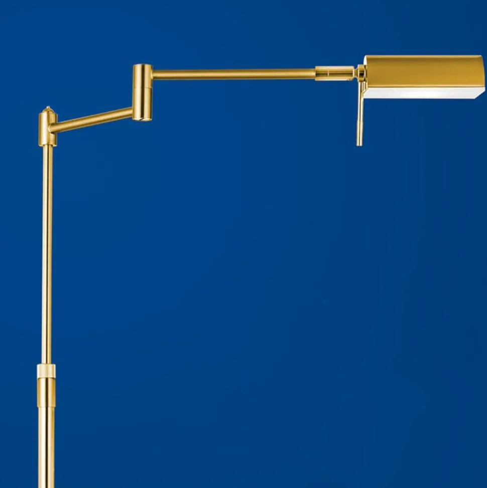 LED vloerlamp Graz, messing