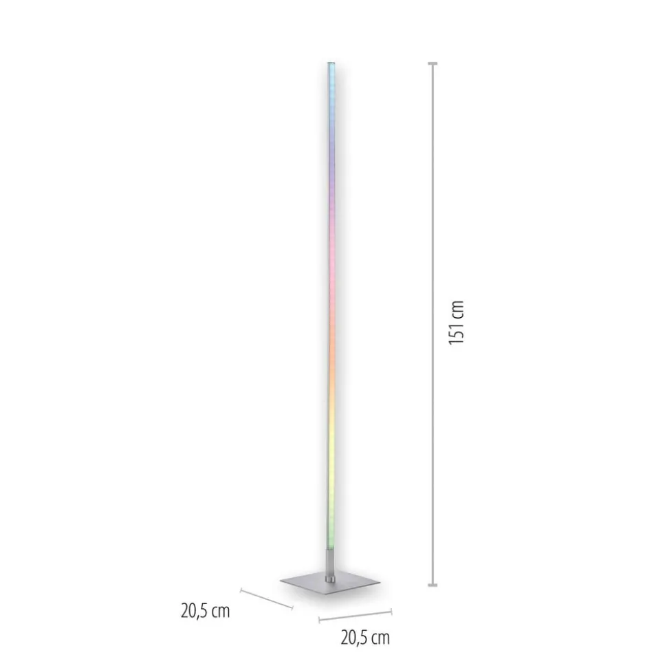 LED vloerlamp Henry, afstandsbedienbaar RGB/CCT