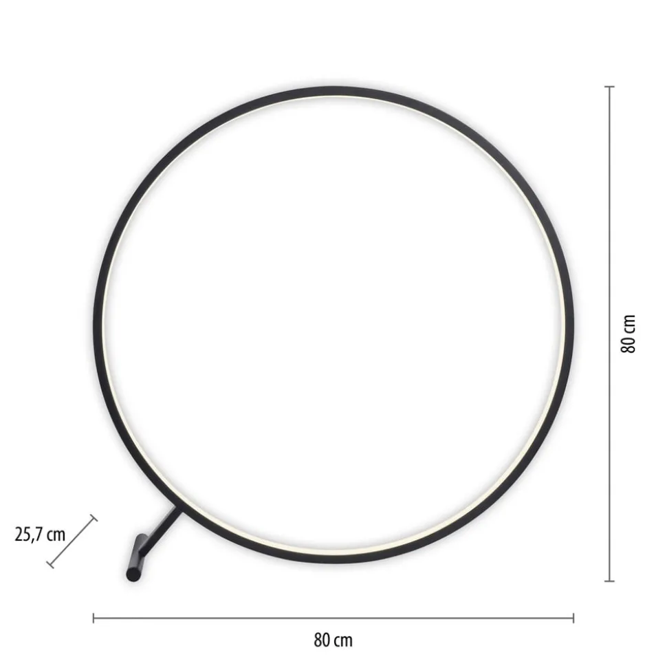 LED vloerlamp Hula CCT met afstandsbediening Ø 80 cm