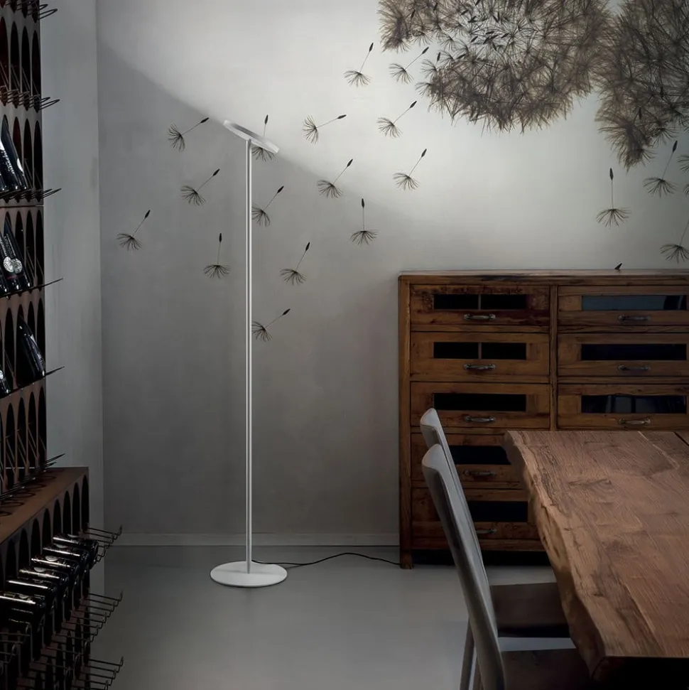 LED vloerlamp Joshua in wit