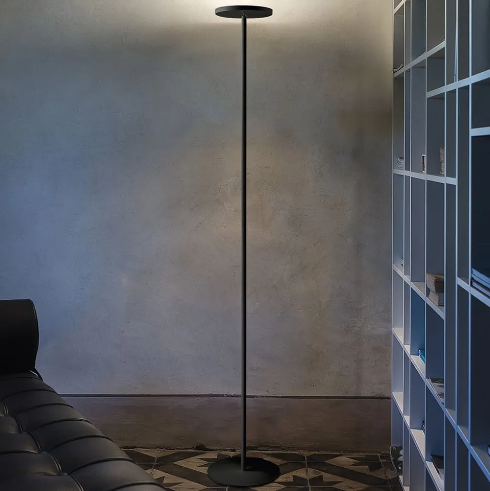 LED vloerlamp Joshua in zwart