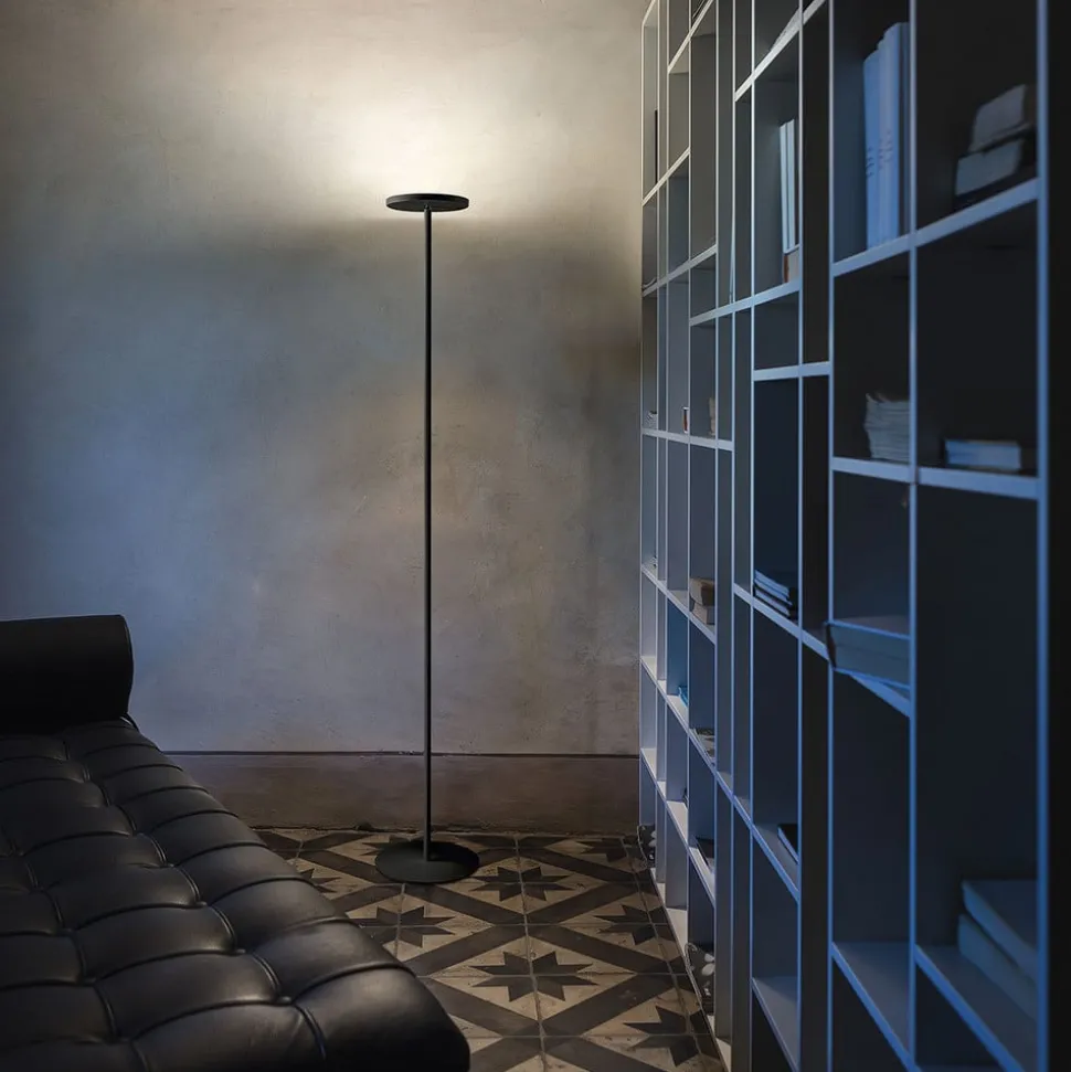 LED vloerlamp Joshua in zwart